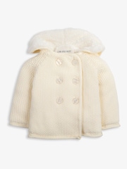 The Little Tailor Baby 100% Cotton Plush Lined Pixie Pram Coat - Image 3 of 6