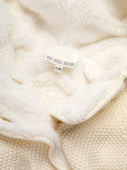 The Little Tailor Baby 100% Cotton Plush Lined Pixie Pram Coat - Image 6 of 6