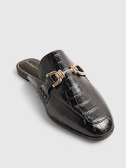 River Island Crocodile Embossed Backless Loafers - Obrázek 4 z 5