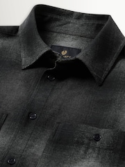 Belstaff Black Outpost Brushed Cotton Flannel Shirt - Image 2 of 3