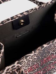 River Island Leopard Embroidered Tote Bag - 5суретінің 4 суреті