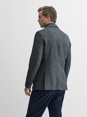 Oliver Sweeney Blue Galadoo Wool Herringbone Blazer - Image 2 of 8