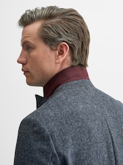 Oliver Sweeney Blue Galadoo Wool Herringbone Blazer - Image 6 of 8