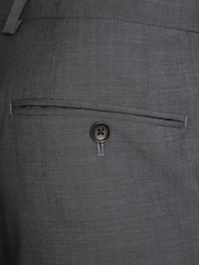Charcoal Grey Slim Signature Tollegno Wool Suit: Trousers - Image 7 of 8