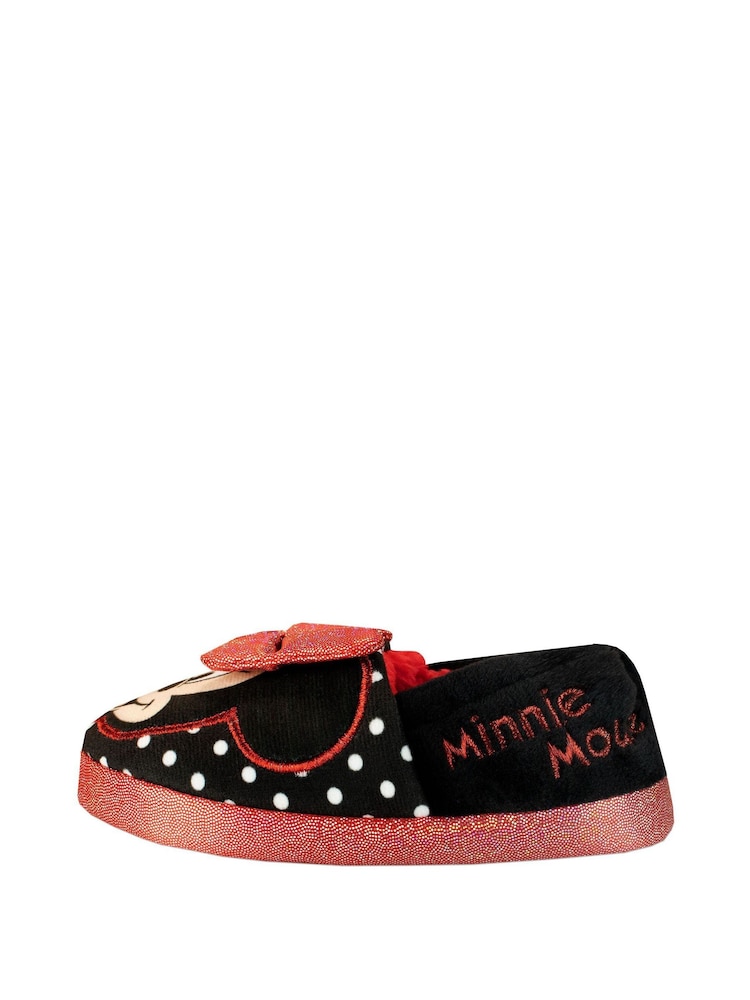 Character Black Minnie Mouse Kids Disney Slippers - Image 3 of 5