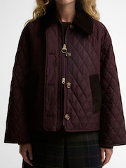 Barbour® Purple Moira Quilted Jacket - Image 3 of 6