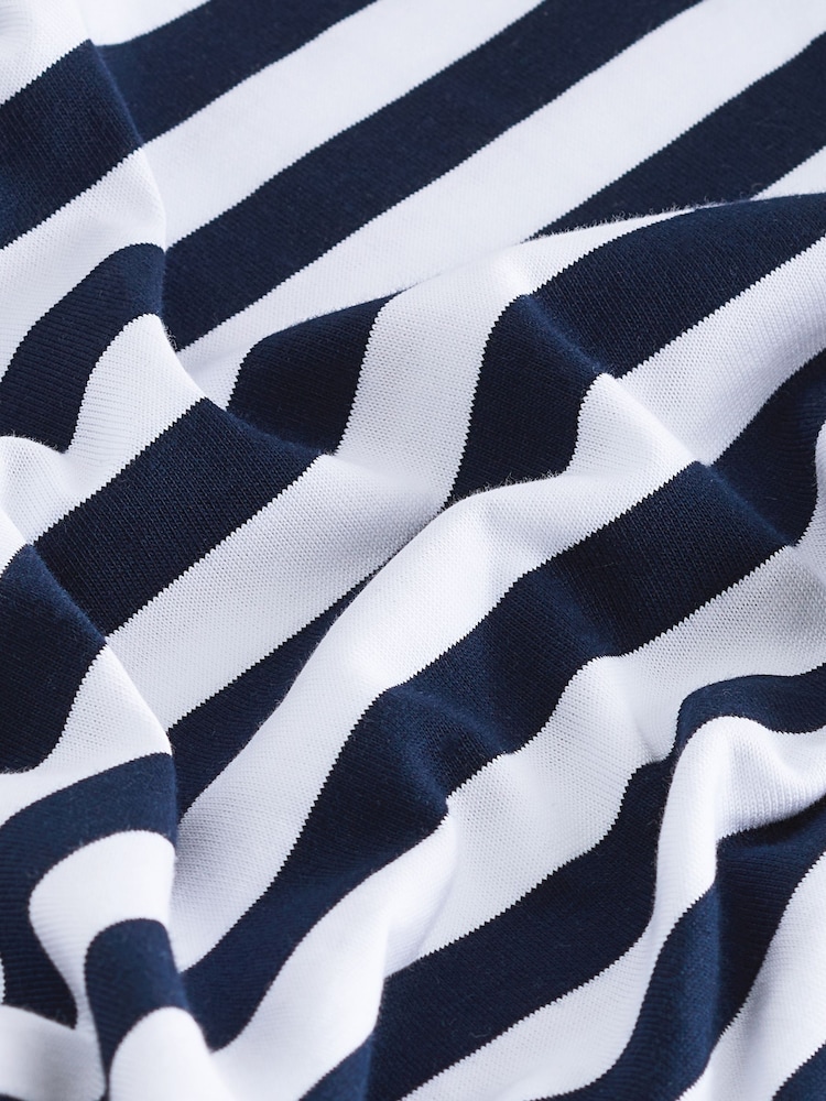 Navy/White Heavyweight Long Sleeve T-Shirt - Image 3 of 3