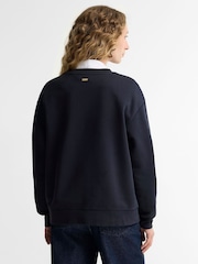 Barbour® Blue Hartland Crew Neck Sweatshirt - Image 2 of 6