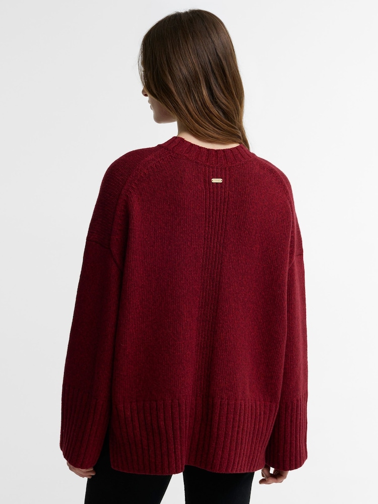 Barbour® Red Gaia Knitted Jumper - Image 2 of 6