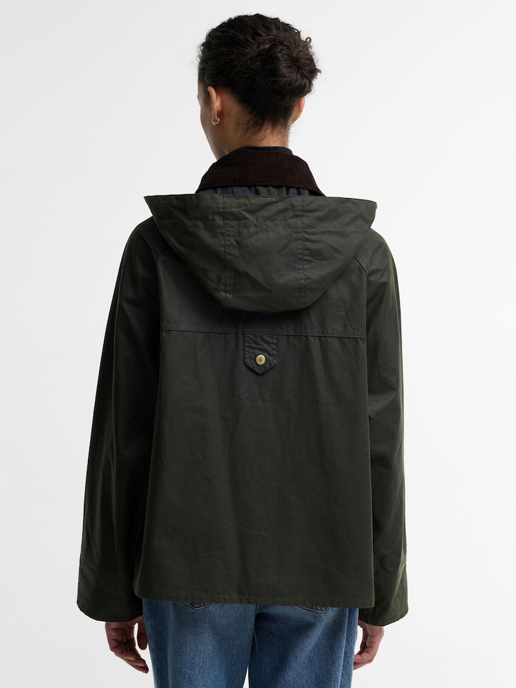 Barbour® Green Carville Wax Jacket - Image 2 of 6 Barbour® Green Carville Wax Jacket - Image 2 of 6