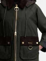 Barbour® Green Carville Wax Jacket - Image 5 of 6