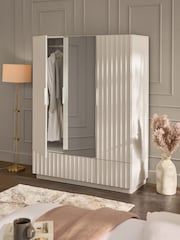 White Kendal Oak Effect Triple, 2 Drawers Wardrobe - Image 2 of 10