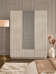 White Kendal Oak Effect Triple, 2 Drawers Wardrobe - Image 3 of 10