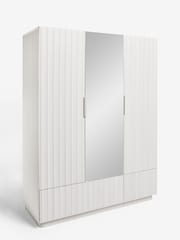 White Kendal Oak Effect Triple, 2 Drawers Wardrobe - Image 6 of 10