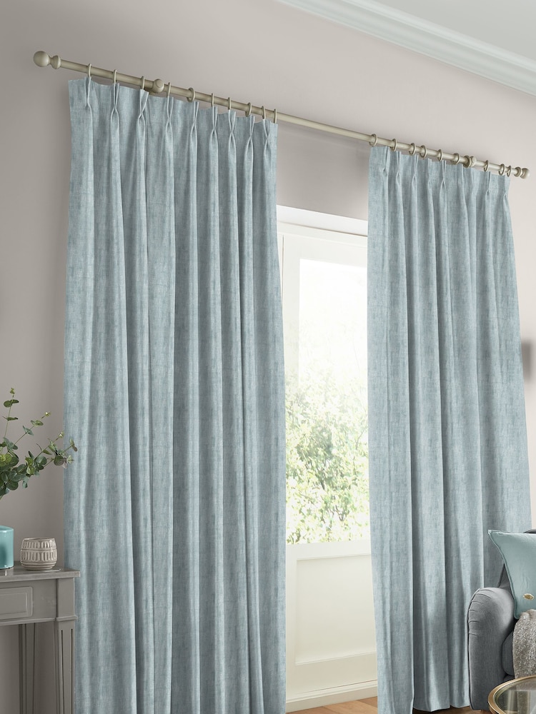 Laura Ashley Duck Egg Blue Whinfell Made to Measure Curtains - Image 1 of 10