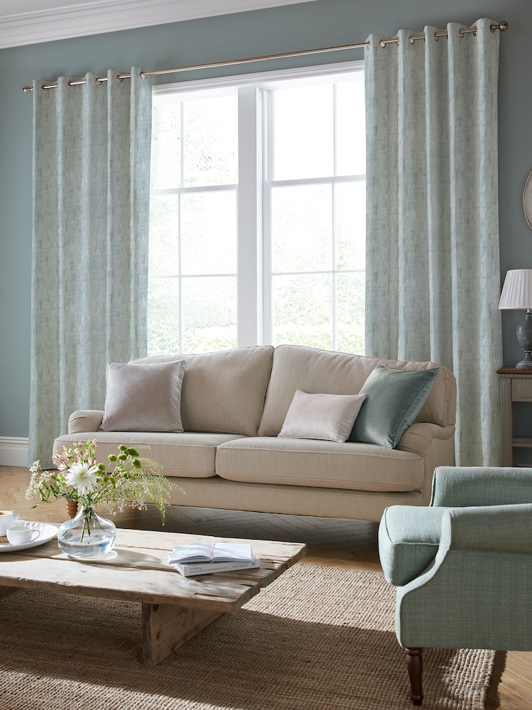 Laura Ashley Duck Egg Blue Whinfell Made to Measure Curtains - Image 2 of 10