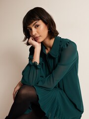 Phase Eight Green April Swing Mini Dress - Image 4 of 7