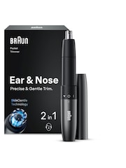Braun Grey Ear & Nose Trimmer, Pocket Size, Dual Blades, Skin Gentle Technology, EN20 - Image 1 of 7