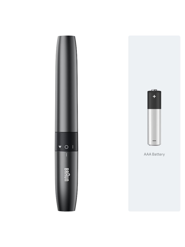 Braun Grey Ear & Nose Trimmer, Pocket Size, Dual Blades, Skin Gentle Technology, EN20 - Image 7 of 7 Braun Grey Ear & Nose Trimmer, Pocket Size, Dual Blades, Skin Gentle Technology, EN20 - Image 7 of 7