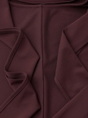 Mango Red Scarf Wrap Detail Long Sleeve Maxi Dress - Image 6 of 7