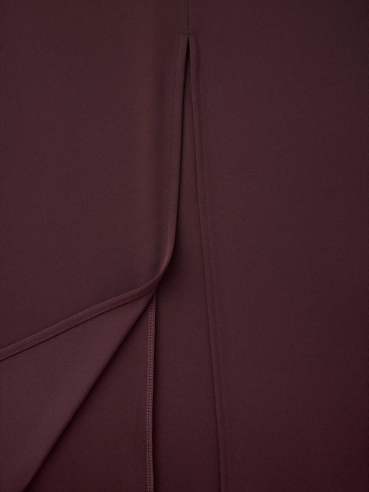 Mango Red Scarf Wrap Detail Long Sleeve Maxi Dress - Image 7 of 7