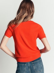Boden Orange Elsie Cashmere Crew Neck T-Shirt - Image 3 of 8