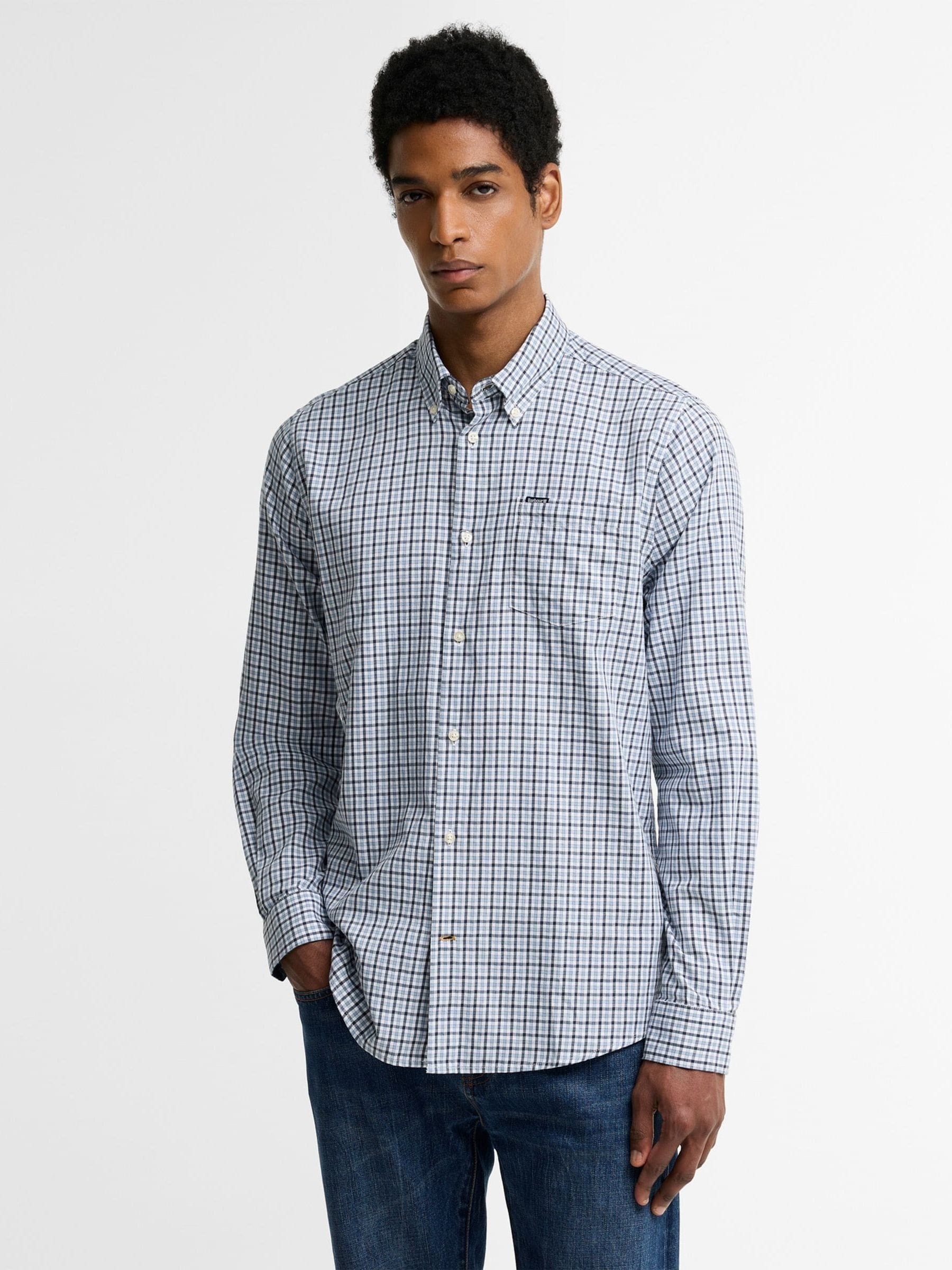 Barbour Men's Padshaw Gingham Cotton Tailored Shirt - Blue - Size 2XL - Image 3