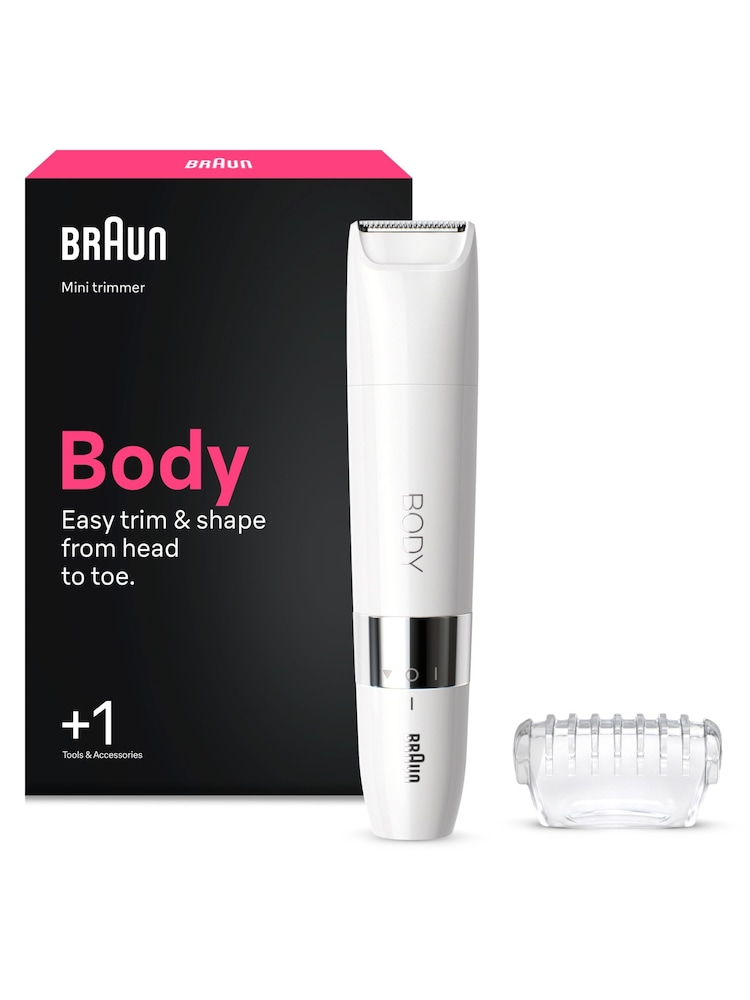 Braun White Mini Trimmer, Body Trimmer, BS1000 - Image 1 of 6 Braun White Mini Trimmer, Body Trimmer, BS1000 - Image 1 of 6