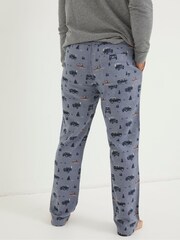 FatFace Blue Landrover Print Pyjama Bottoms - Image 2 of 3