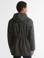 Barbour® Brown Icons Tartan Durham Wax Jacket - Image 2 of 7