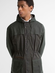 Barbour® Brown Icons Tartan Durham Wax Jacket - Image 5 of 7
