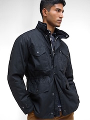 Barbour® Black Sapper Wax Jacket - Image 5 of 9