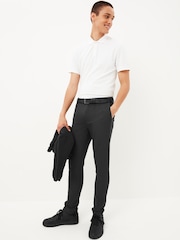 Charcoal Grey Super Skinny Machine Washable Plain Front Smart Trousers - Image 2 of 5