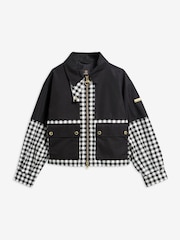 Barbour International Black Gabriette Check Showerproof Jacket - Image 6 of 6