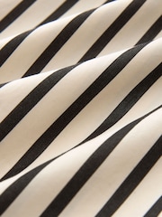 Monochrome Stripe Long Sleeve Cotton Cropped Shirt - Image 7 of 7
