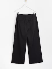 Oliver Bonas Wide Leg Buckle Waist Black Trousers - Image 4 of 7