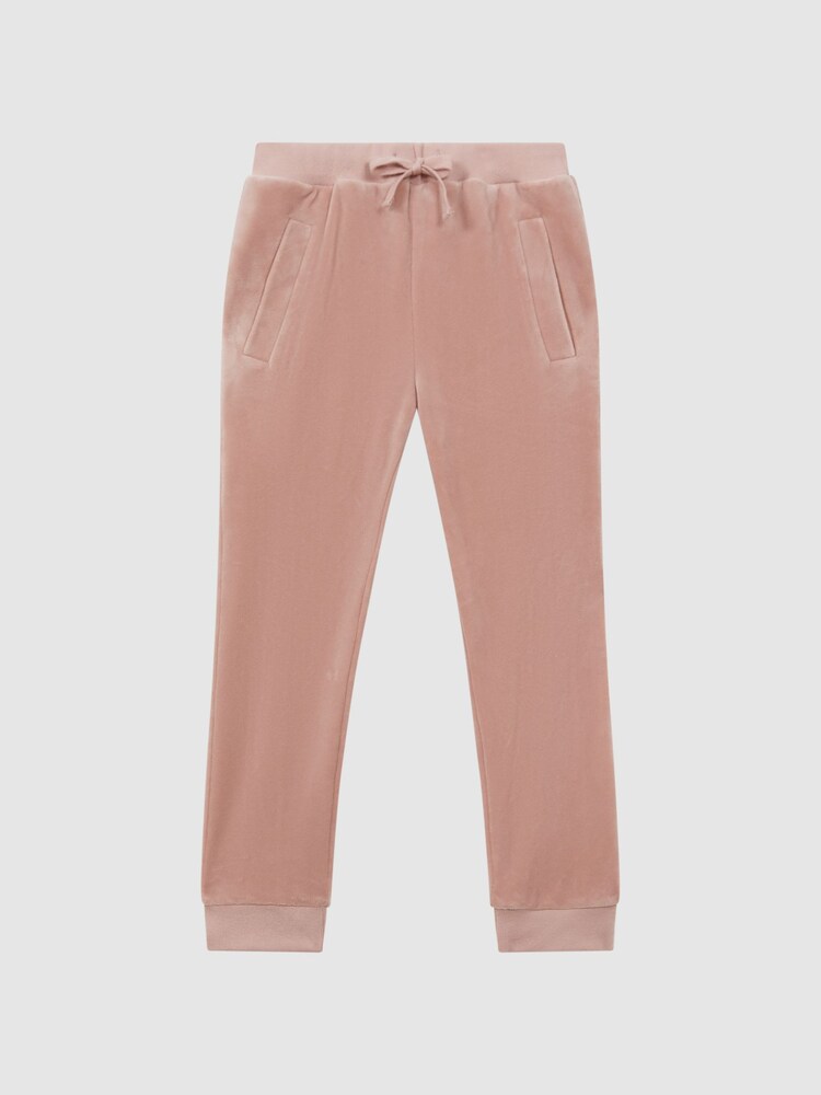 Reiss Pink Hattie 4-9 yrs Velour Drawstring Joggers - Image 2 of 6 Reiss Pink Hattie 4-9 yrs Velour Drawstring Joggers - Image 2 of 6