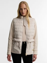 Barbour® International Natural Ari Quilted Sweatshirt - Image 1 of 6