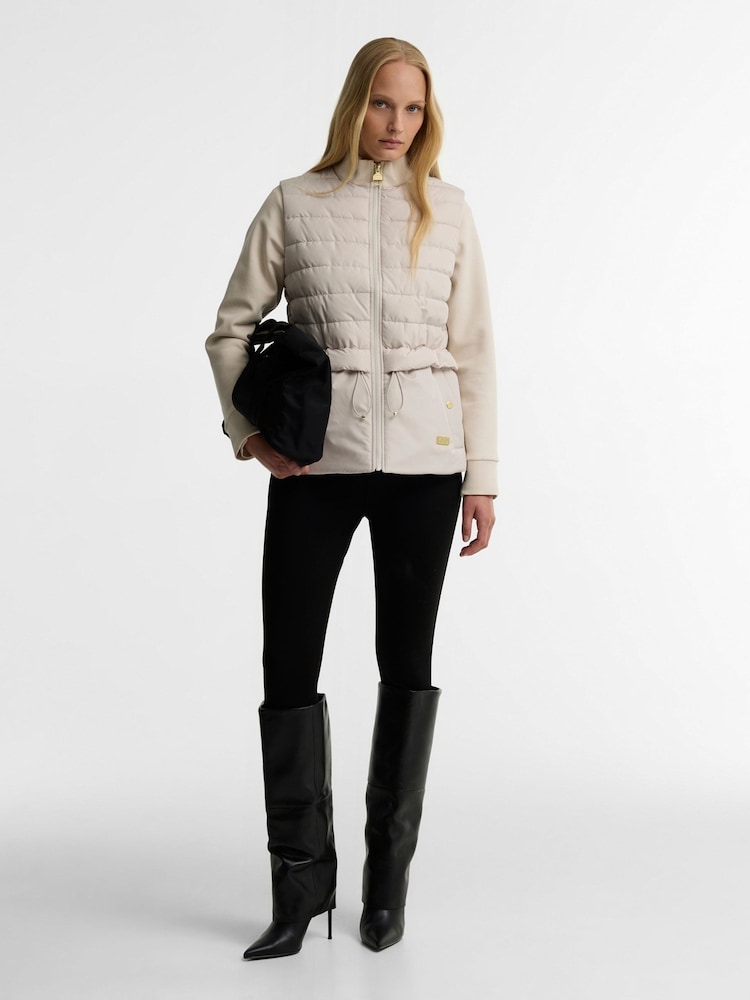 Barbour® International Natural Ari Quilted Sweatshirt - Image 2 of 6