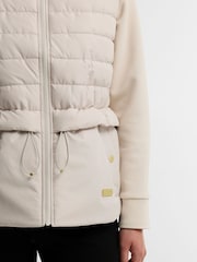 Barbour® International Natural Ari Quilted Sweatshirt - Image 4 of 6