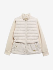 Barbour® International Natural Ari Quilted Sweatshirt - Image 6 of 6
