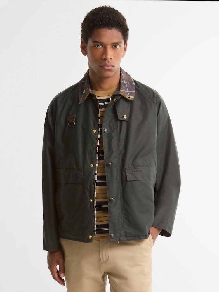 Barbour Green Icons Spey Wax Jacket - Image 1 of 7 Barbour Green Icons Spey Wax Jacket - Image 1 of 7