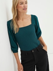 FatFace Green Lila Top - Image 1 of 3
