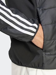 adidas Terrex Black Essentials 3-Stripes Insulated Hooded Hybrid Jacket - Image 5 of 6
