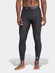adidas Black TECHFIT Compression Training Long Tights - Image 1 of 5