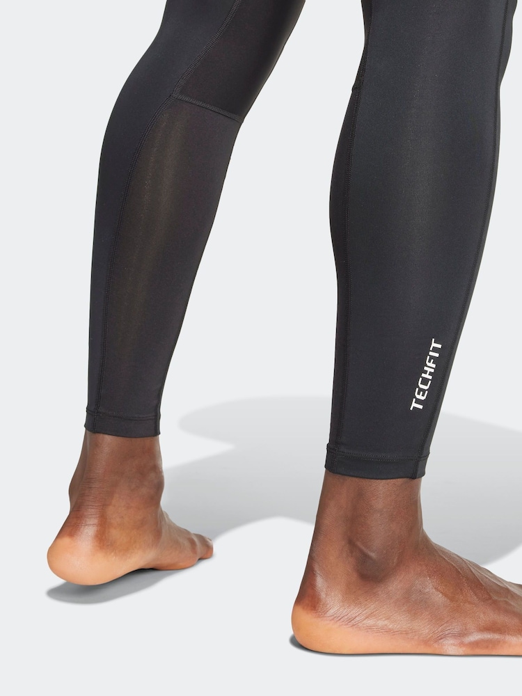adidas Black TECHFIT Compression Training Long Tights - Image 4 of 5