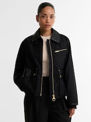 Barbour® International Black Donnington Wax Jacket - Image 1 of 6