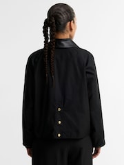 Barbour® International Black Donnington Wax Jacket - Image 2 of 6