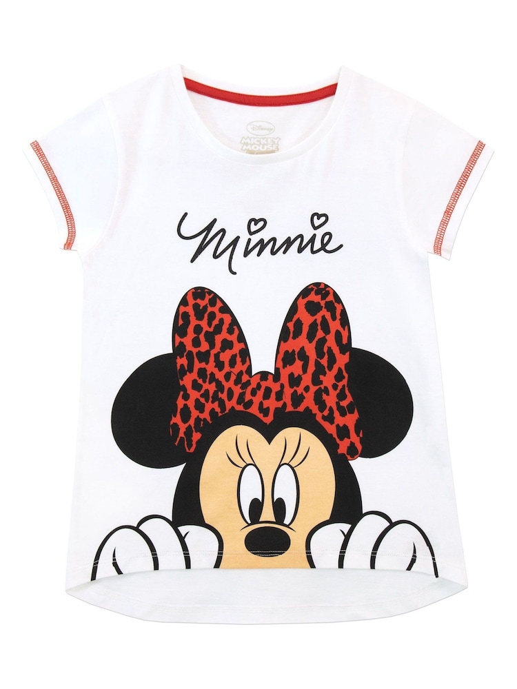 Character White Disney Minnie Mouse 100% Cotton T-Shirt - Image 1 of 1