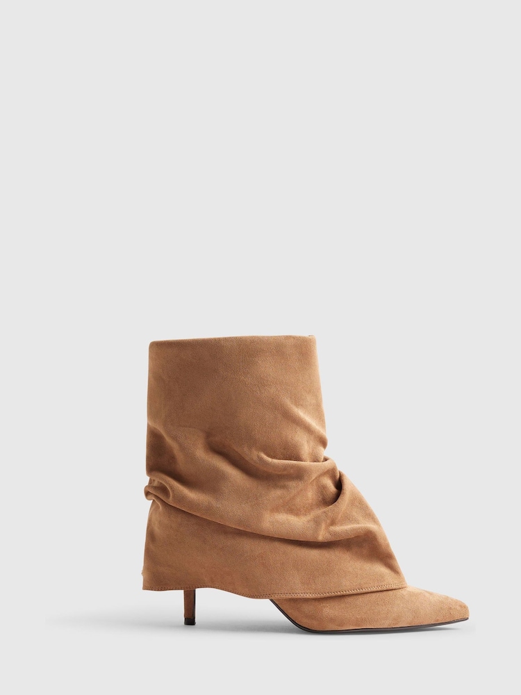 River Island Ruched Folded Ankle Boots - 圖片 1/6